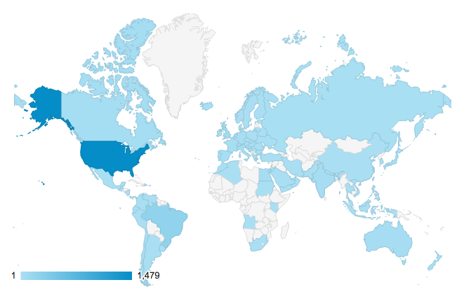 Vistor Locations Jan 1 2014 - 2015