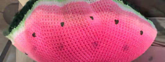 Free Watermelon Half Slice Crochet Wedge Pattern